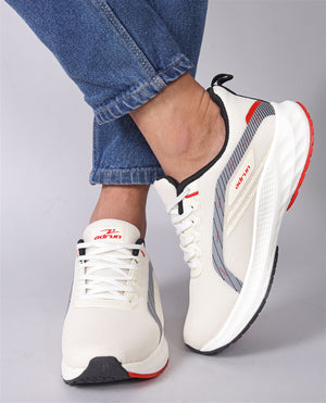 Ad  White Top Lace-Up Running Shoes