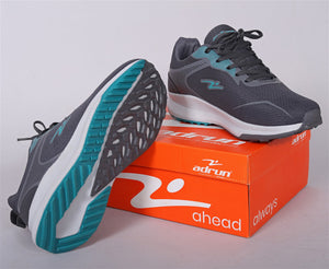 Grey Ad Top Lace-Up Running Shoes