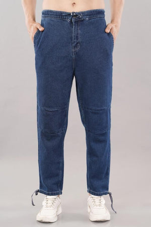 Meghz Men's Solid Regular Fit Mid Rise Jeans