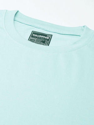 Dillinger Green Solid Oversized T-Shirt