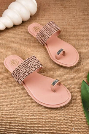 Fashionable Ethnic Flat Sandal For Women's