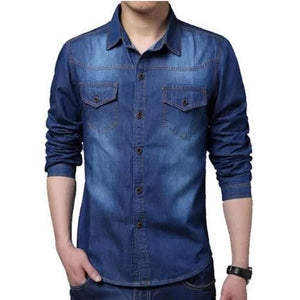 Cotton Solid Full Sleeves Mens Casual Shirt