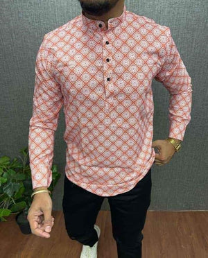Men's Cotton Blend Printed Full Sleeves Shirt