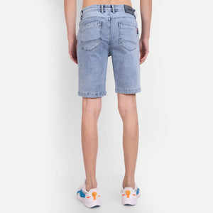 Meghz Men's Printed Denim Shorts