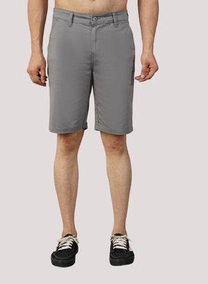 Meghz Men's Cotton Blend Solid Shorts